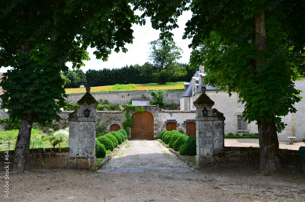 garden and chateau La Chatonniere near Villandryoire Valley