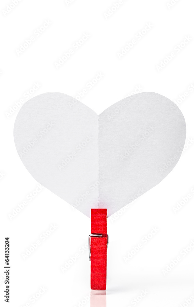 white heart paper card white heart paper card