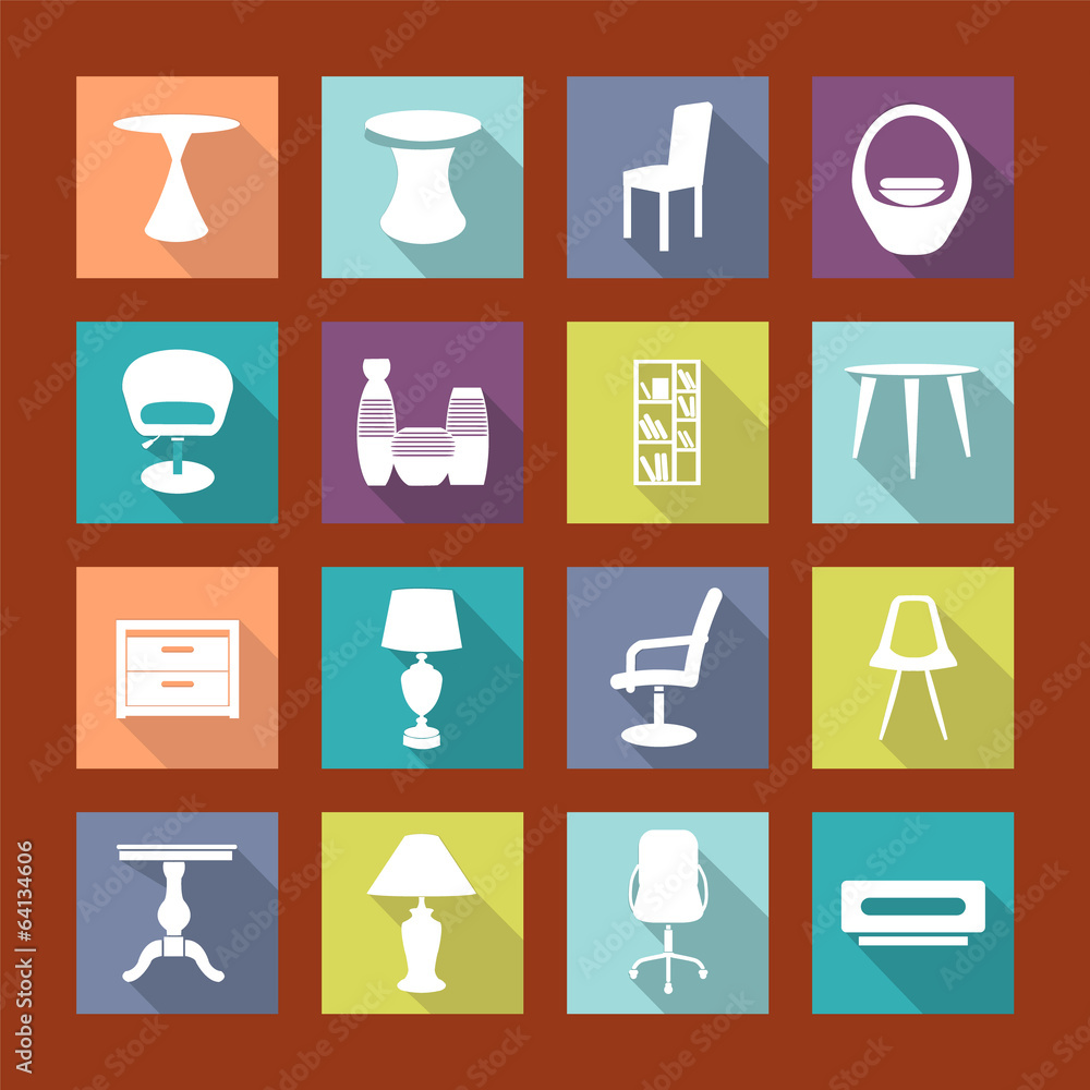 Interior Icons Set -illustration Interior Icons Set -illustration