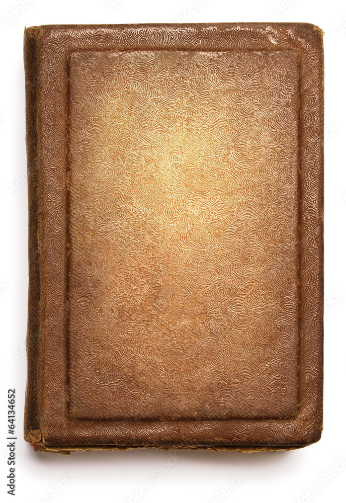 Obraz premium Old book cover, blank texture empty grunge design on white