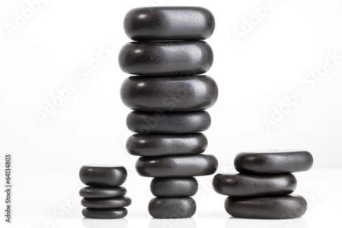 black pebble stones for spa massage