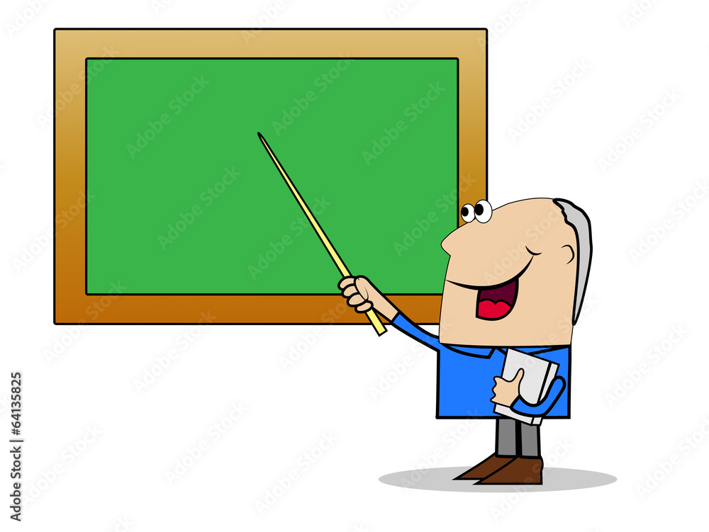 man a teacher shows on a school board a pointer man a teacher shows on a school board a pointer