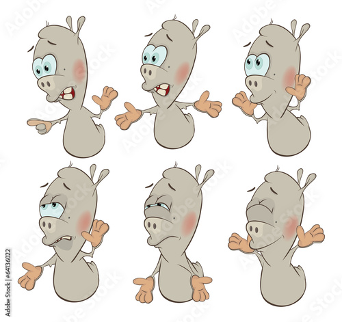 Set of aliens cartoon