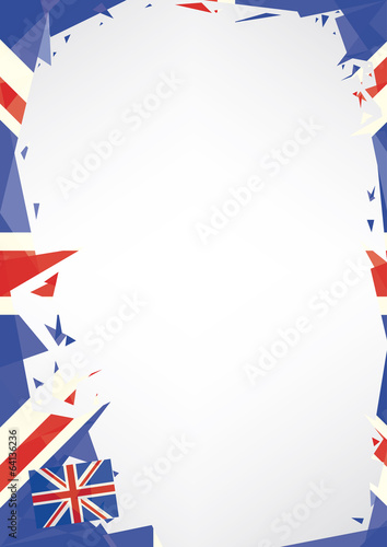 Horizontal poster origami of UK