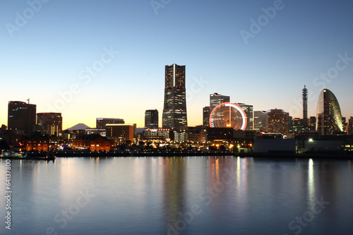 Yokohama city   Japan skyline