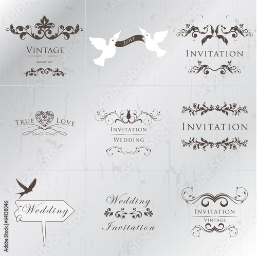 Wedding Vintage Invitation Collection