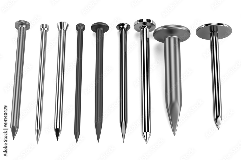 realistic 3d render of nails