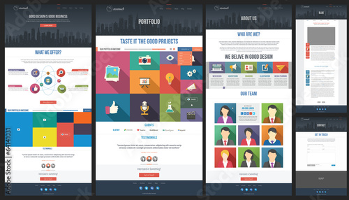 Flat Website Template