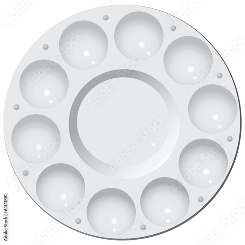 Round plastic palette