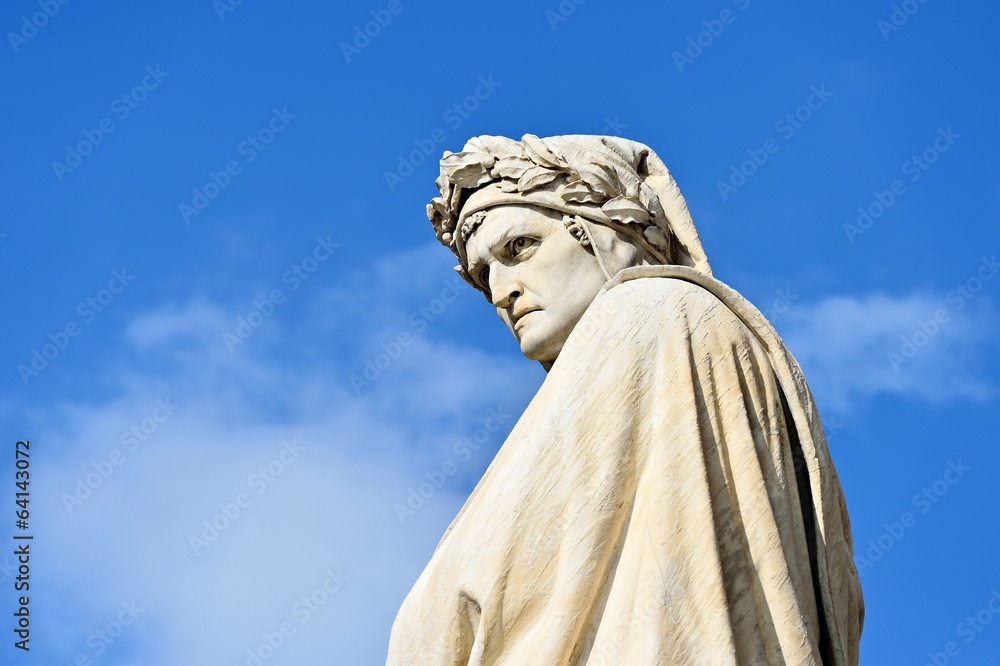 Statue von Dante Alighieri in Florenz