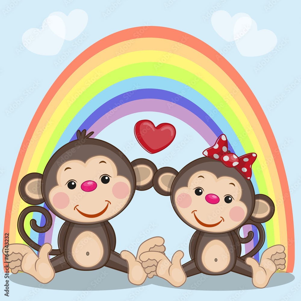 Fototapeta premium Two Monkeys