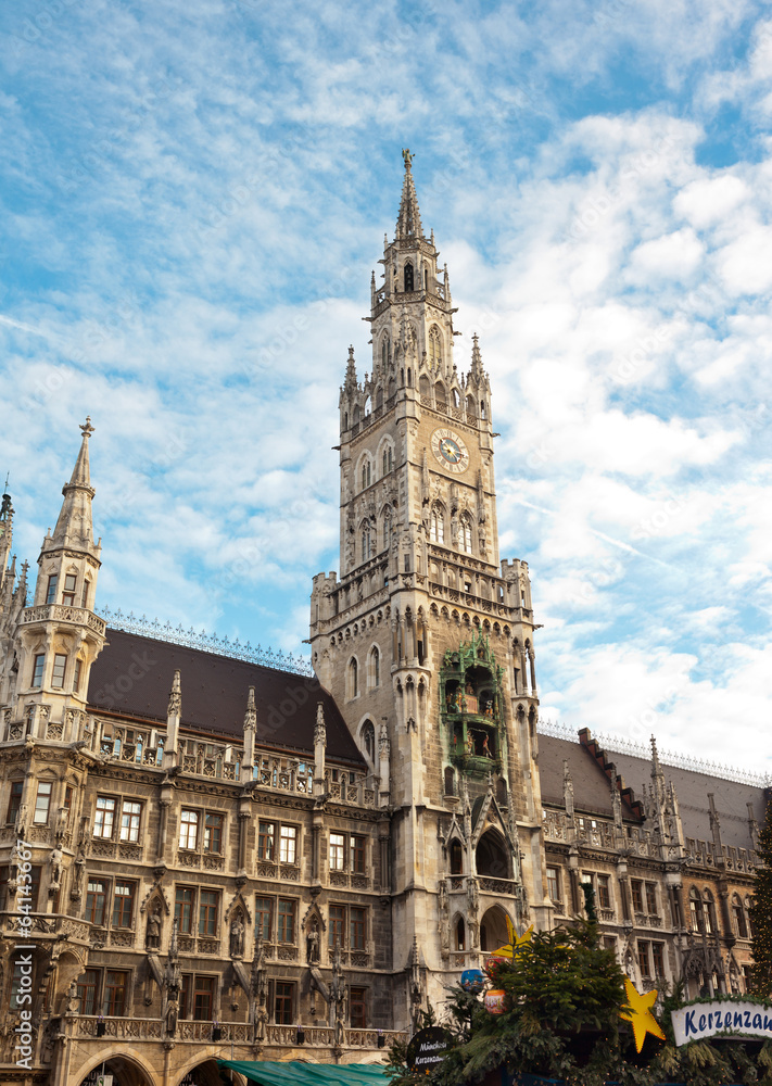 New city hall at Marienplatz Munich