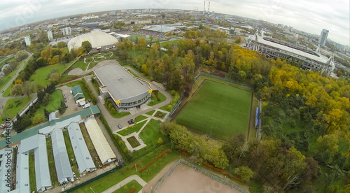 View from unmanned quadrocopter on territory near Stadium photo