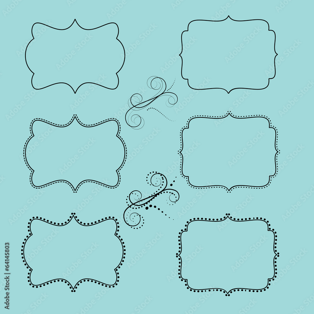 set of retro labels or frames and design elements set of retro labels or frames and design elements