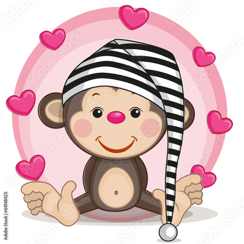 Monkey and hearts