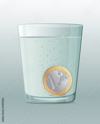 Fizzy Euro coin