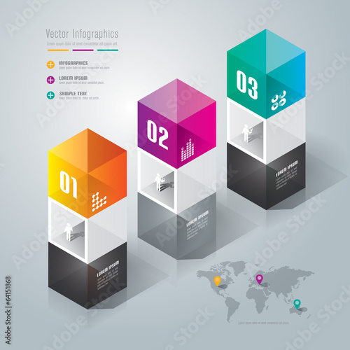 Infographics vector design template.