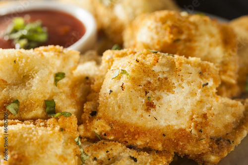 Homemade Fried Ravioli with Marinara Sauce