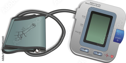 Digital automatic blood pressure monitor