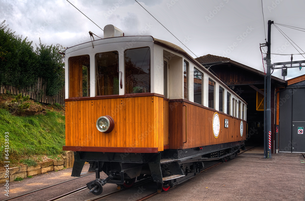 Renon railways historical train HDR
