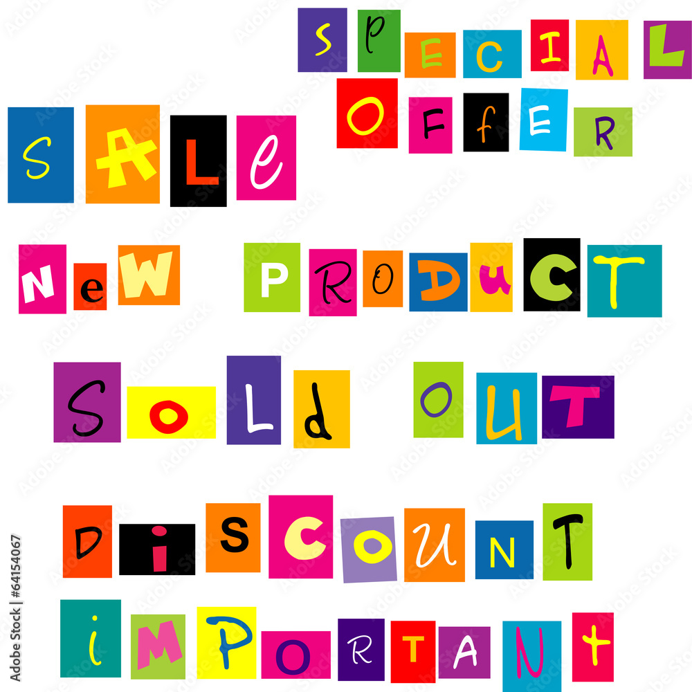 Banner with special offers and sale mesages Banner with special offers and sale mesages