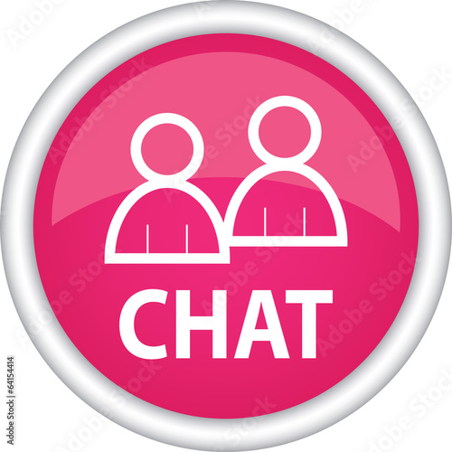 Круглый векторный знак с надписью Chat