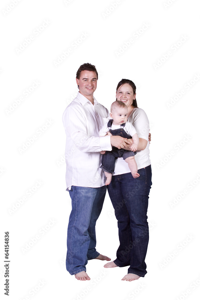 Happy Family Portrait with Mother, Father and Son Happy Family Portrait with Mother, Father and Son