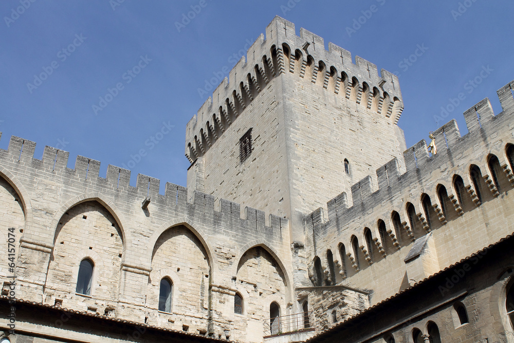 Palace of the popes (Palais des Papes) in Avignon