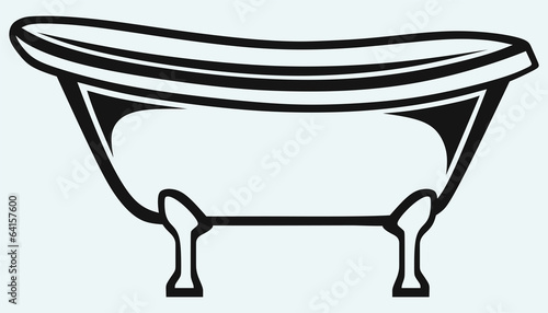 Close-up view of bath