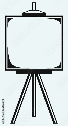 Easel with empty canvas