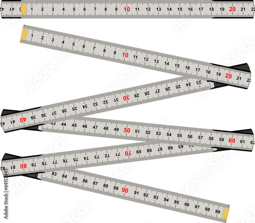 Folding rule white
