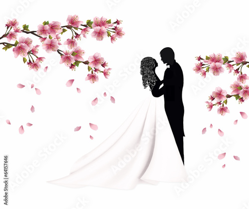 Wedding. The bride and groom