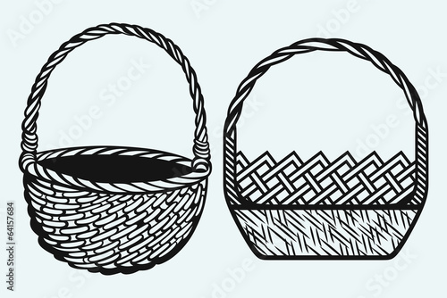 Empty wicker basket