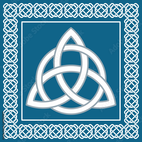 Ancient symbol triskel, traditional celtic knot,vector