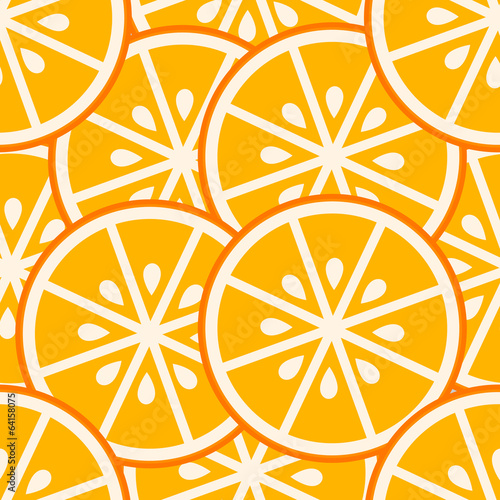 Orange slices seamless pattern