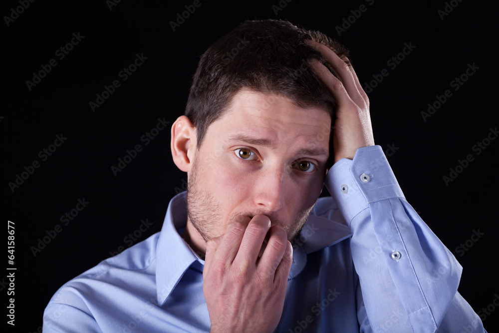 Worried man portrait Worried man portrait