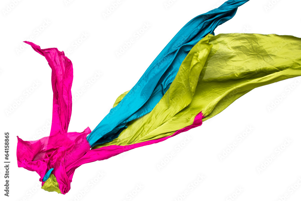 Fototapeta premium abstract multicolored fabric in motion