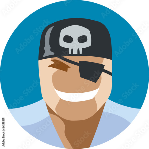 Pirate man icon