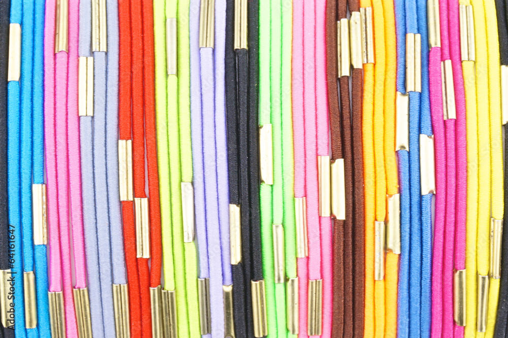 Colorful hair band connect with gold iron pattern Colorful hair band connect with gold iron pattern