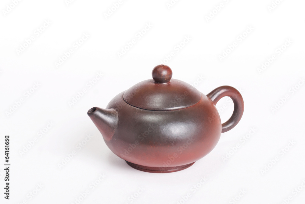 Traditional Chinese brown rounded teapot