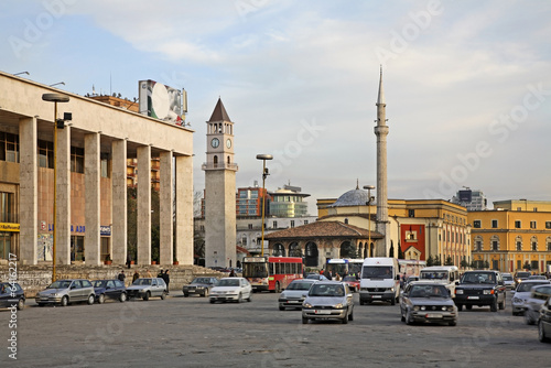 Skanderbeg Square in Tirana. Albania