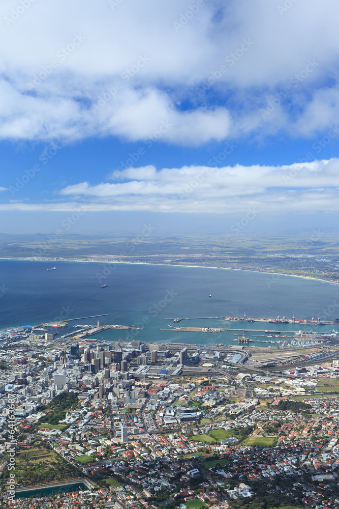 Aerial view of Cape Town from Table Mountain, South Africa. Aerial view of Cape Town from Table Mountain, South Africa.