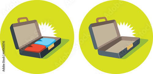 Open suitcase icon