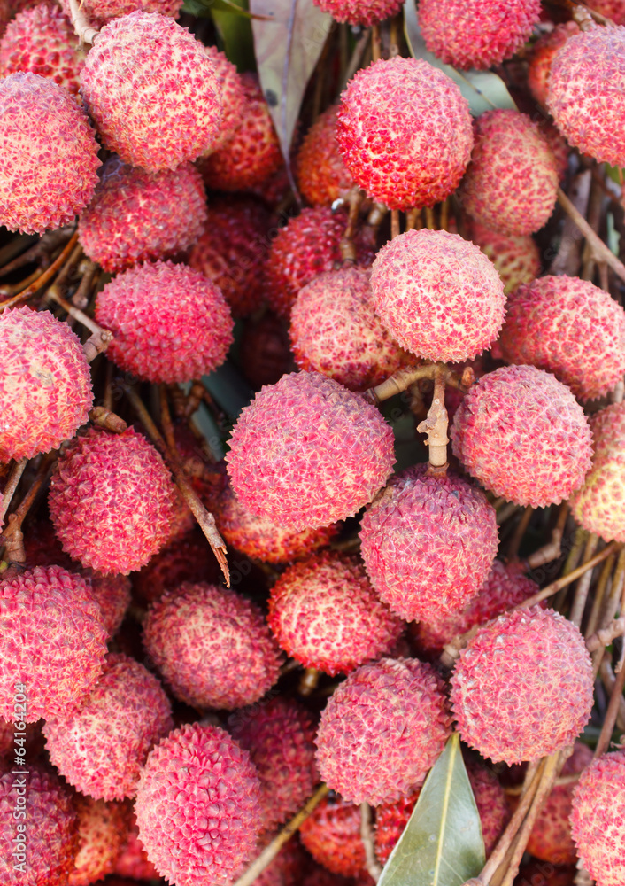 Lychees fruit (Litchi chinensis) Lychees fruit (Litchi chinensis)