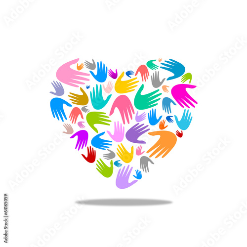 Heart with hands