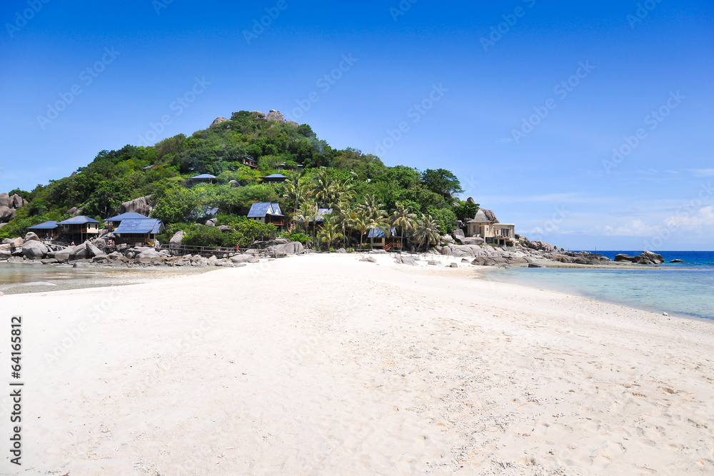 Tropical beach, longtail boats, Andaman Sea, Thailand Tropical beach, longtail boats, Andaman Sea, Thailand