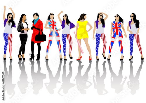 British and american flag