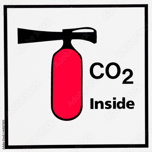 Carbon dioxide containing fire extinguisher icon