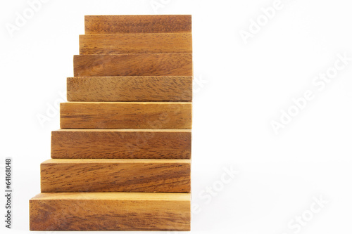 Wooden staircase construction