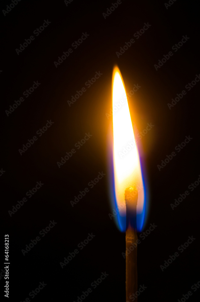 Silhouette of a burning match Silhouette of a burning match